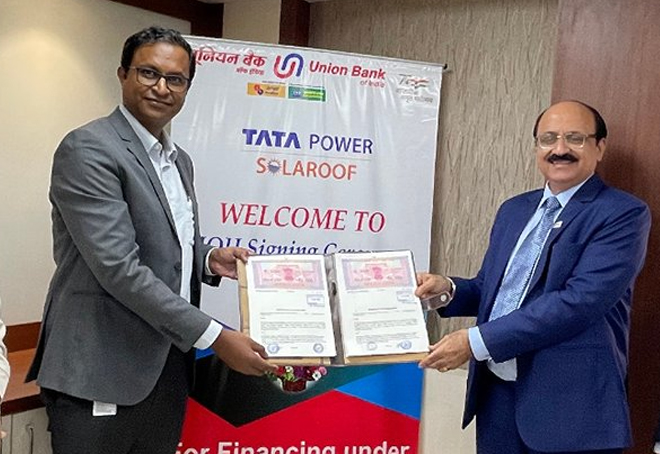 Union Bank & Tata Power to finance roof-top solar units in MSMEs