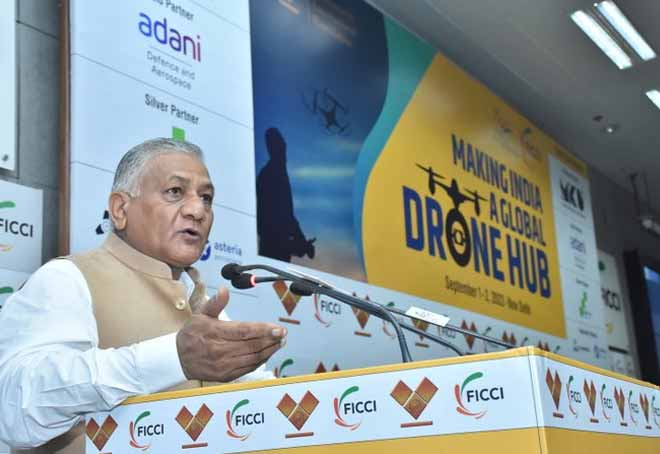 Focus on quality, innovation & indigenization to make India global drone hub: MoS VK Singh