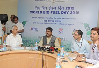 Petroleum Minister launches 'Bio Fuel Blended HSD' on World Bio Fuel Day