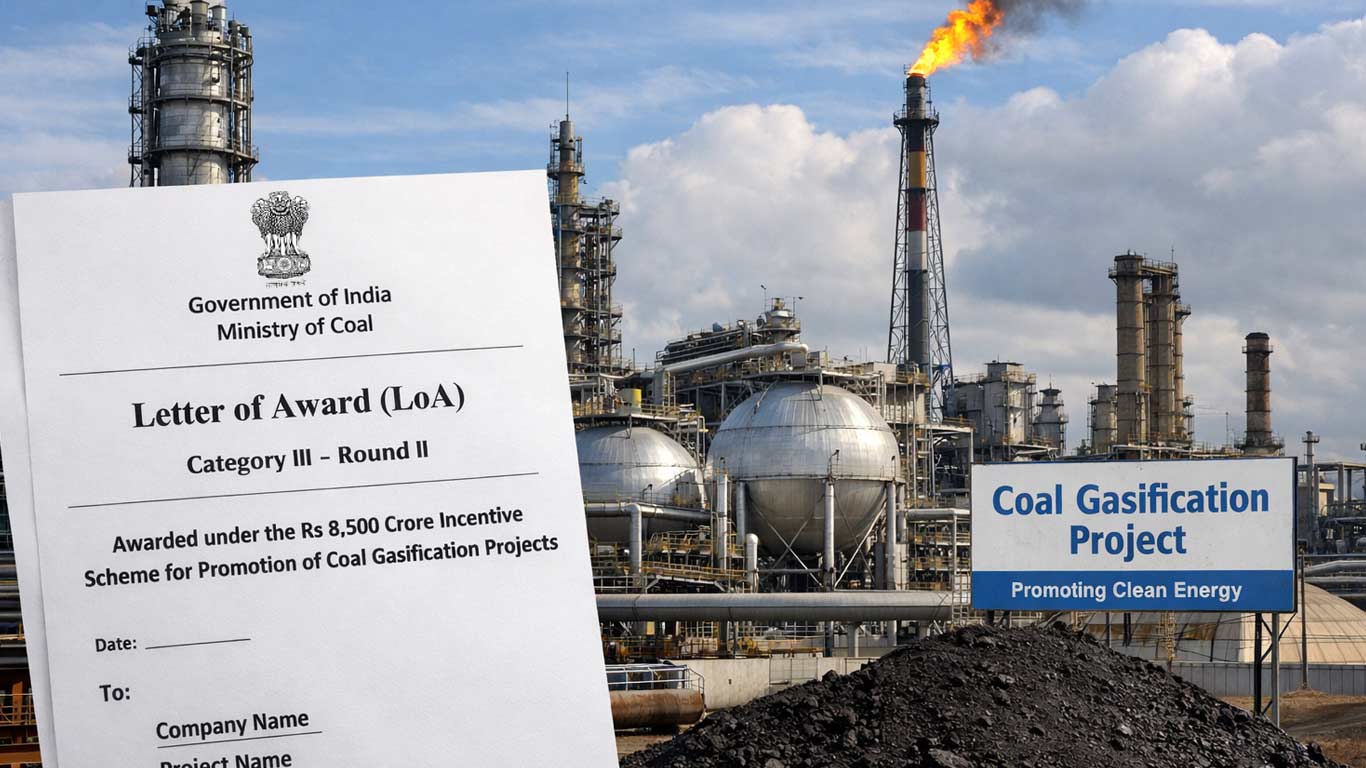 Coal Ministry Issues LoA For Gasification Project Under Incentive Scheme