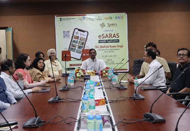 eSARAS mobile App launched to market products made by women SHGs