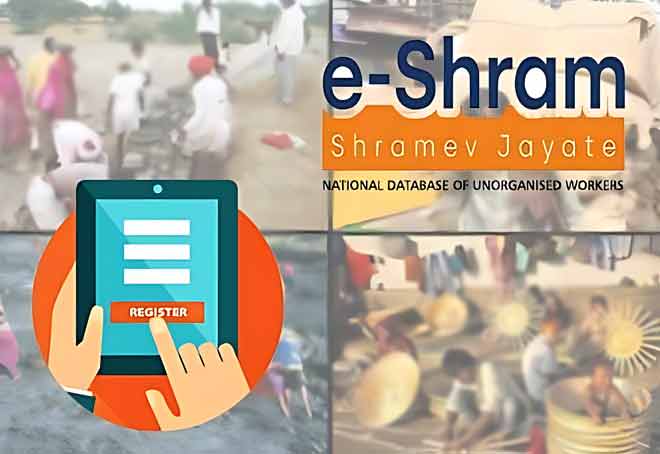 eShram Portal registers highest unorganised workers from UP at 8.29 cr