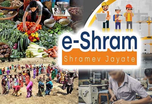 E-shram portal registration crosses 10 cr mark; Apparel & Automobile sectors account for 6.40 per cent and 2.75 per cent of unorganised workers