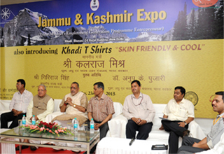 MSME Min launches Khadi T-Shirts at J&K Exhibition 