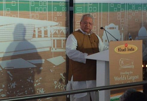 Kalraj Mishra, Amit Shah unveil world’s biggest Charkha at IGI Airport