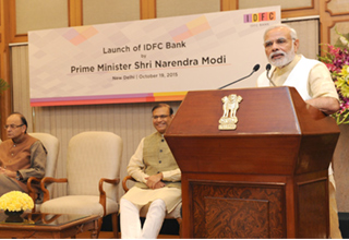 PM inaugurates IDFC Bank