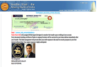 Phishing mails offering millions of pounds with RBI seal and Rajan's pic
