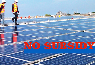 Govt announces ambitious Solar Power Capacity but withdraws subsidy to industries