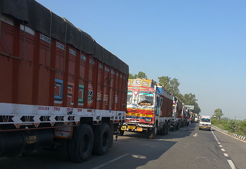 Roadblocks in transport of goods within India